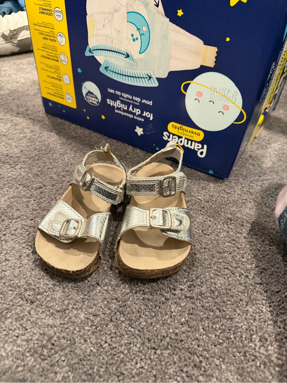 OshKosh B'gosh Metallic Silver Double-Buckle Toddler Sandals